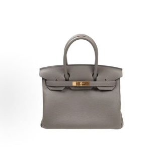Hermes Birkin 30 Gold Buckle Platinum Bag Tote Bag 30 Women's 0L Grismeyer Cumulonimbus Grey