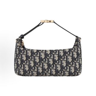 DIOR Travel Nomad Zip closure Oblique Presbyopia Full print Clutch Medium Women's Blue