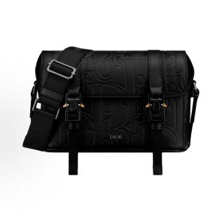 DIOR Hit The Road Adjustable Jacquard Crossbody Bag Men's Black