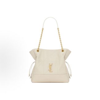 SAINT LAURENT YSL Jamie Lucky Bag Distressed Brand Classic Logo Tote Bag Tote Bag Shopping Bag Shoulder Bag Small Women's Vintage White