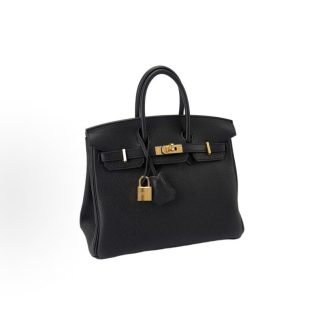 HERMES Birkin 25 Gold Hardware Women's 89 Noir Black