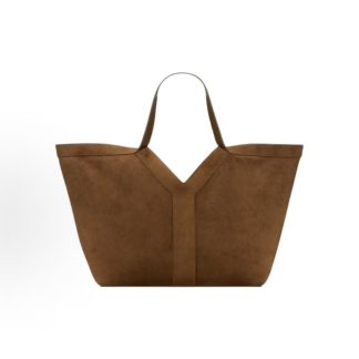 SAINT LAURENT Solid Suede Y Logo Stitching Bronze Accessories Tote Bag Tote Bag Tote Bag Tote Large Women's Dark Caramel Cognac