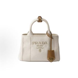 PRADA Jardini??re Detachable Adjustable Logo Print Webbing Strap One Shoulder Tote Bag Mini Women's