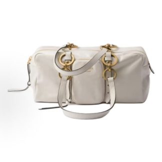 PRADA Dangle Classic Long-Handled Tote Bag Medium Women's White