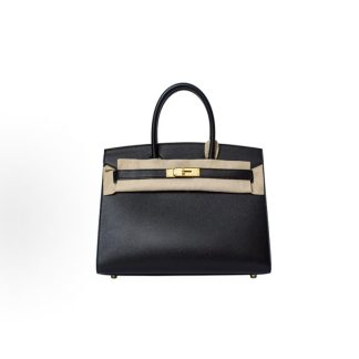 Hermes Birkin 30 Gold Clasp Platinum Bag Tote 30 Women's 89 Noir Black