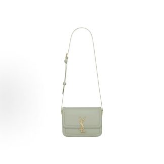 SAINT LAURENT YSL SOLFERINO Box Gold Label Logo Screw Closure Tofu Bag Shoulder Crossbody Bag Small Women's Pale Green