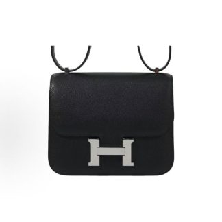 HERMES Constance 19 Silver Hardware Epsom Shoulder & Crossbody Bag 19 89 Noir Black