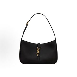 SAINT LAURENT YSL LE5A7 Gold Label Logo Underarm Bag Wandering Bag Shoulder Bag Small Women's Black
