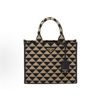 PRADA Symbole Enamel Metal Logo Open Closure Tote Bag Tote Bag Shopping Bag Tote Bag Tote Bag Women's Style