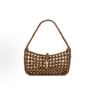 SAINT LAURENT YSL LE5A7 Bead Bag Handbag Women's Light Wood Brick Red