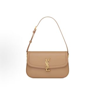 SAINT LAURENT SOLFERINO logo shoulder bag medium women's light hazel