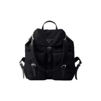 PRADA Re-Nylon Silver Hardware Backpack Men's Black