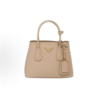 PRADA Metal Logo Embellishment Detachable Adjustable Shoulder Strap Tote Bag Tote Bag Shopping Bag Shoulder Crossbody Tote Mini Women's Sandy Yellow