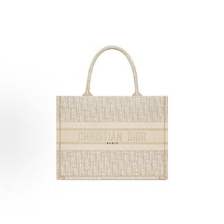 DIOR BookTote Oblique print tote bag Tote bag shopping bag tote bag medium women's gold bag