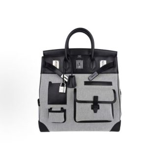 Hermes Birkin 40 Silver Buckle Gold Tote 40 Women's Grey