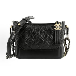 CHANEL Gabrielle 19A Shoulder Crossbody Bag Small Black