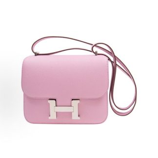 HERMES Constance 19 Silver Buckle Crossbody Shoulder Bag 19 Women's Mallow Purple Forest Purple