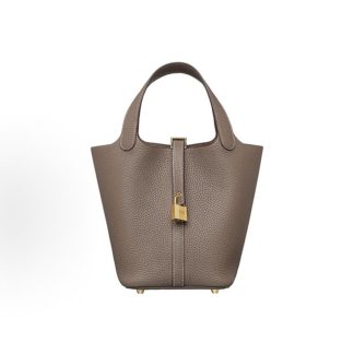 HERMES Picotin Lock 18 Gold Hardware Women's Etoupe