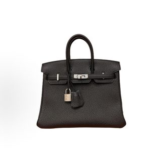 HERMES Birkin 25 Silver Hardware Women's 89 Noir Black