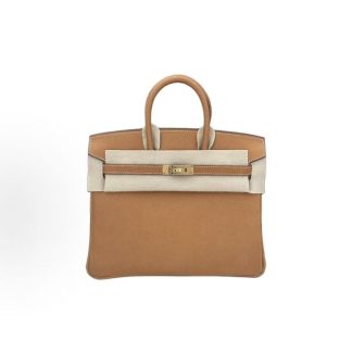 HERMES Birkin 25 Gold Buckle Platinum Bag Tote Bag 25 Women's 1H Toffee Toffe Color