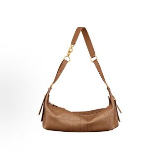 DIOR D-Journey Metal CD Hook Shoulder Bag Shoulder Bag Medium Women's Camel Brown