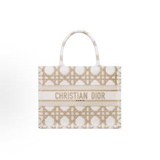 DIOR Book Tote Classic Print Tote Tote Bag Tote Bag Shopping Bag Tote Bag Medium Women's White