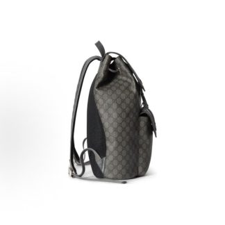 GUCCI Ophidia gold-toned accessories Double G logo backpack large size men's gray black