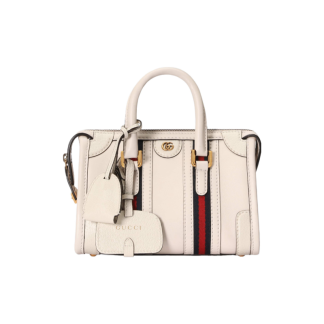 GUCCI Exquisite Gucci Gold Label Logo Metal Protective Footpegs Duffel Bag Crossbody Tote Mini Women's