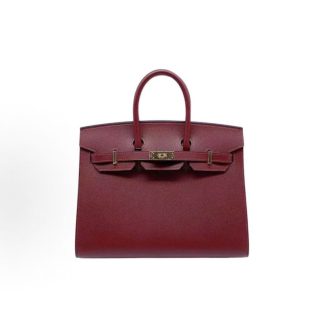 Hermes Birkin 25 Gold Buckle Platinum Bag Tote 25 Women's 55 Rouge H Herm??s Red