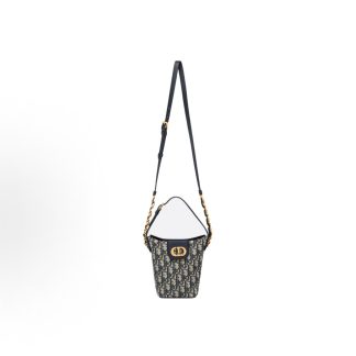 DIOR 30 Montaigne Detachable Adjustable Chain Shoulder Strap Flap Closure Bucket Bag Shoulder Bag Mini Women's Blue