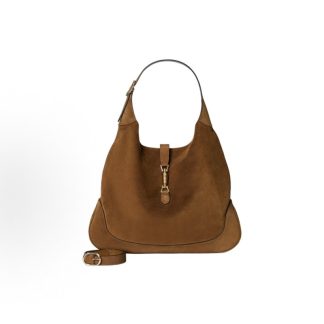 GUCCI Jackie GIORNO Light Gold Shoulder Bag Women's Brown