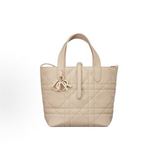DIOR Toujours Basket Bag Shoulder Crossbody Bag Tote Bag Small Women's Rouge Beige