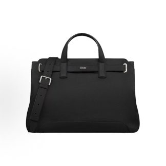 DIOR Normandie Brand Metal Logo Tote Bag Tote Bag Shopping Bag Shoulder Crossbody Bag Tote Bag Men's Black