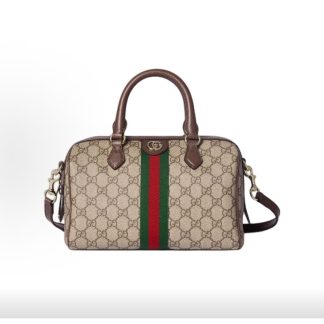 GUCCI Ophidia Boston Bag One Shoulder Crossbody Tote Large Women's Beige Brown