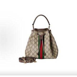 GUCCI Ophidia Bucket Bag One Shoulder Tote Bag Small Women's Brown