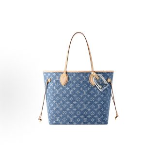 LOUIS VUITTON NEVERFULL Logo Tote Bag Tote Bag Shopping Bag Tote Shoulder Bag Medium Blue