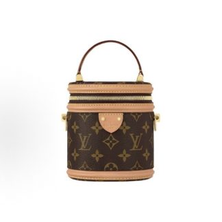 LOUIS VUITTON Cannes Bucket Bag, Super Mini, Brown