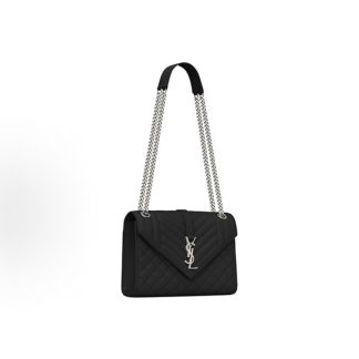 SAINT LAURENT YSL ENVELOPE Chain Strap Calf Leather Envelope Bag Shoulder Bag Medium