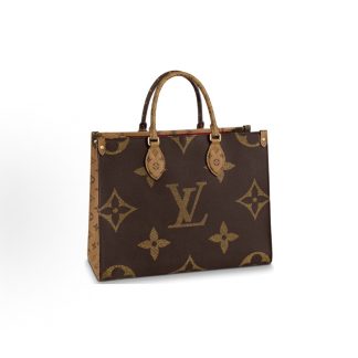 LOUIS VUITTON ONTHEGO Classic Commuter Jungle Bag Tote Bag Tote Bag Shopping Bag Shoulder Tote Bag Medium Brown/Caramel Color Blocking