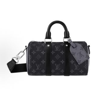 LOUIS VUITTON keepall 25 Black Samurai Presbyopia Adjustable Shoulder Strap One Shoulder Crossbody Tote Black Spelled Grey