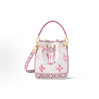 LOUIS VUITTON NOE Nano Summer Limited Watercolor Series Bucket Bag One Shoulder Crossbody Bag Super Small